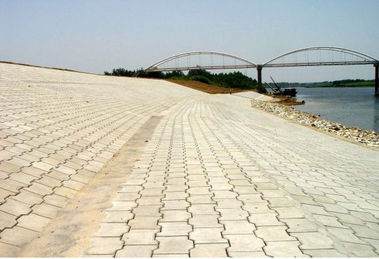 電廠取水口大壩護(hù)坡工程